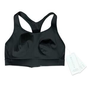 Athleta Black Hustle II Bra B-DD Racerback Sports Bra size 36B / C NEW Tags